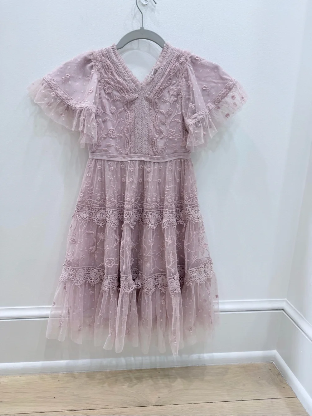 Ivy City Co. Girls' Dress Bundle Sz 6-7T Pink Embroidered, Lace & Cloud Nine